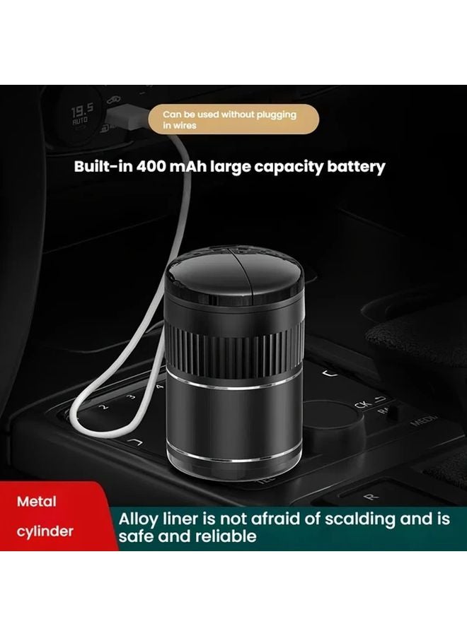 Infrared Sensing Black Car Ashtray Touch Open Close Smoke Tray Gift for Men - Image 4